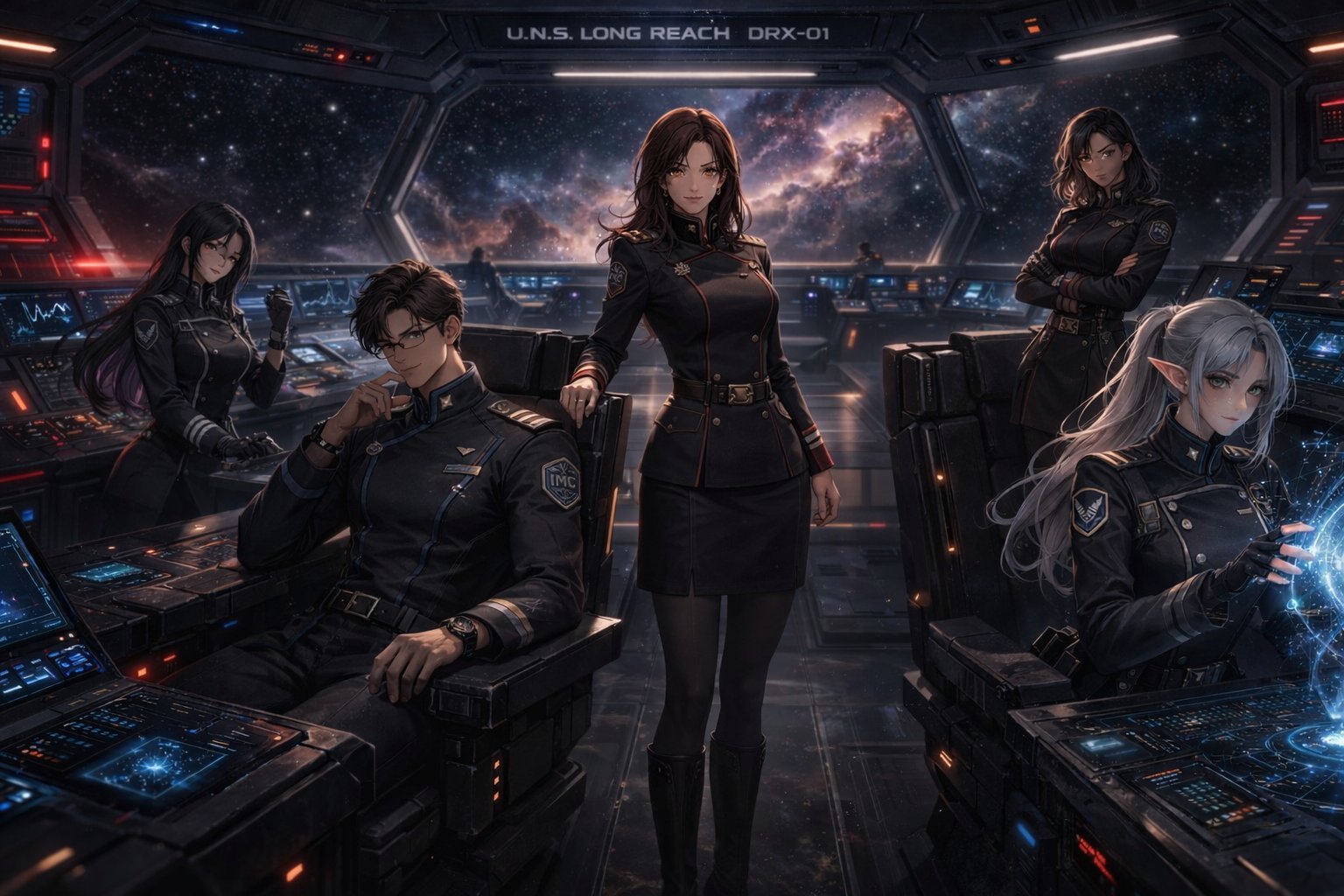 Stellar Veil — narrative simulation environment (concept frame).