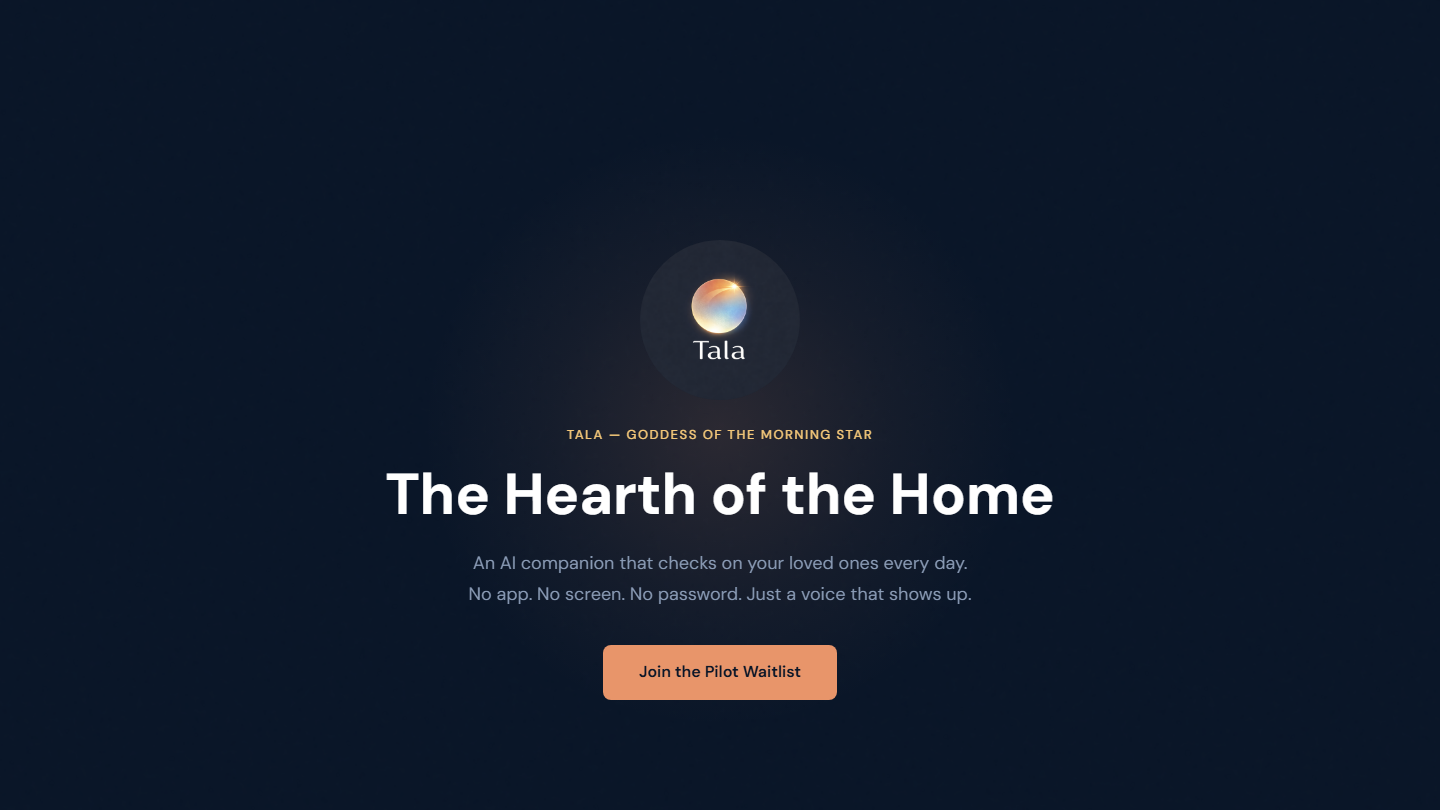 Current Tala product page and care system positioning.